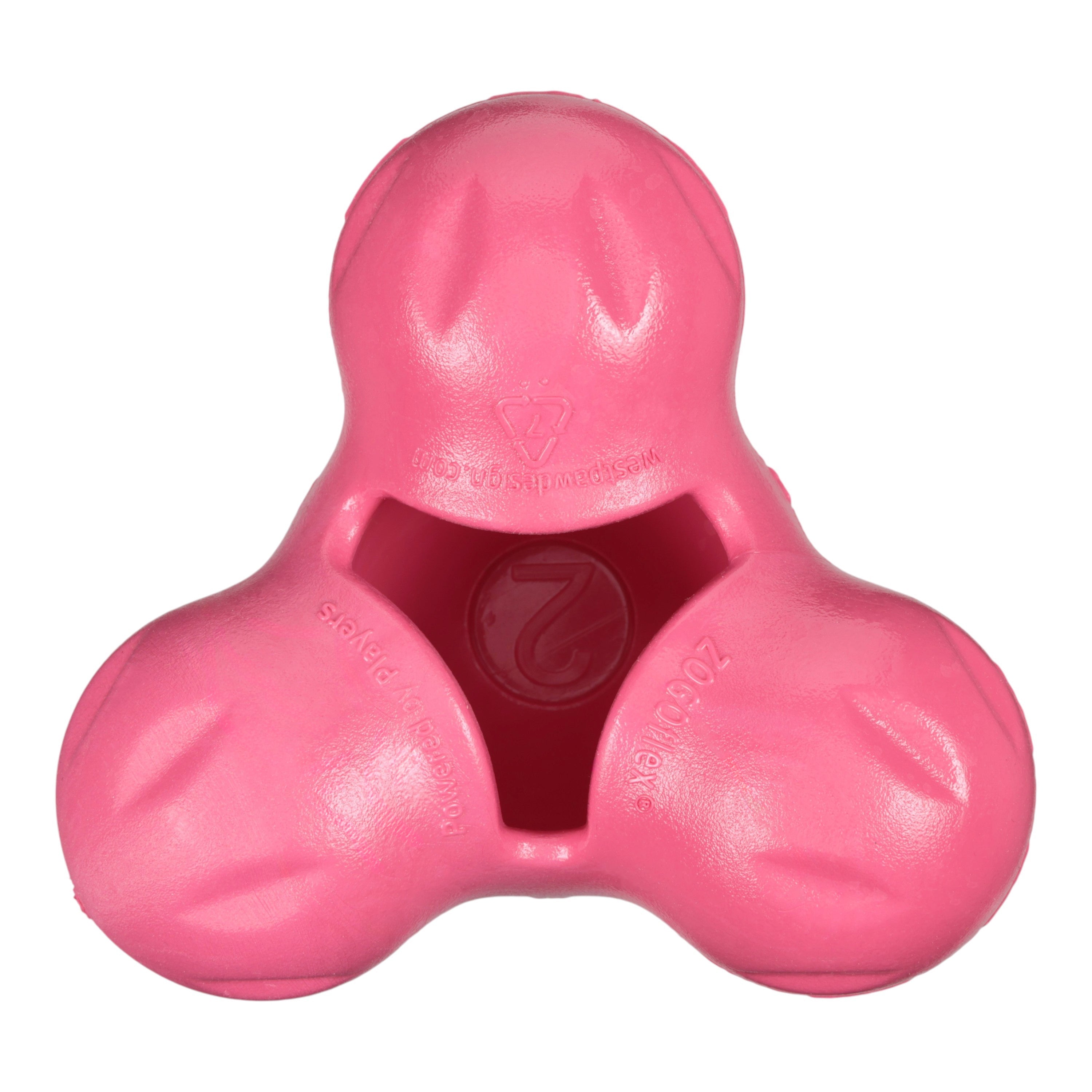 Tux Treat-Dispensing Dog Toy | Tough Chew with Hidden Treat Pocket – West Paw (Geranium)