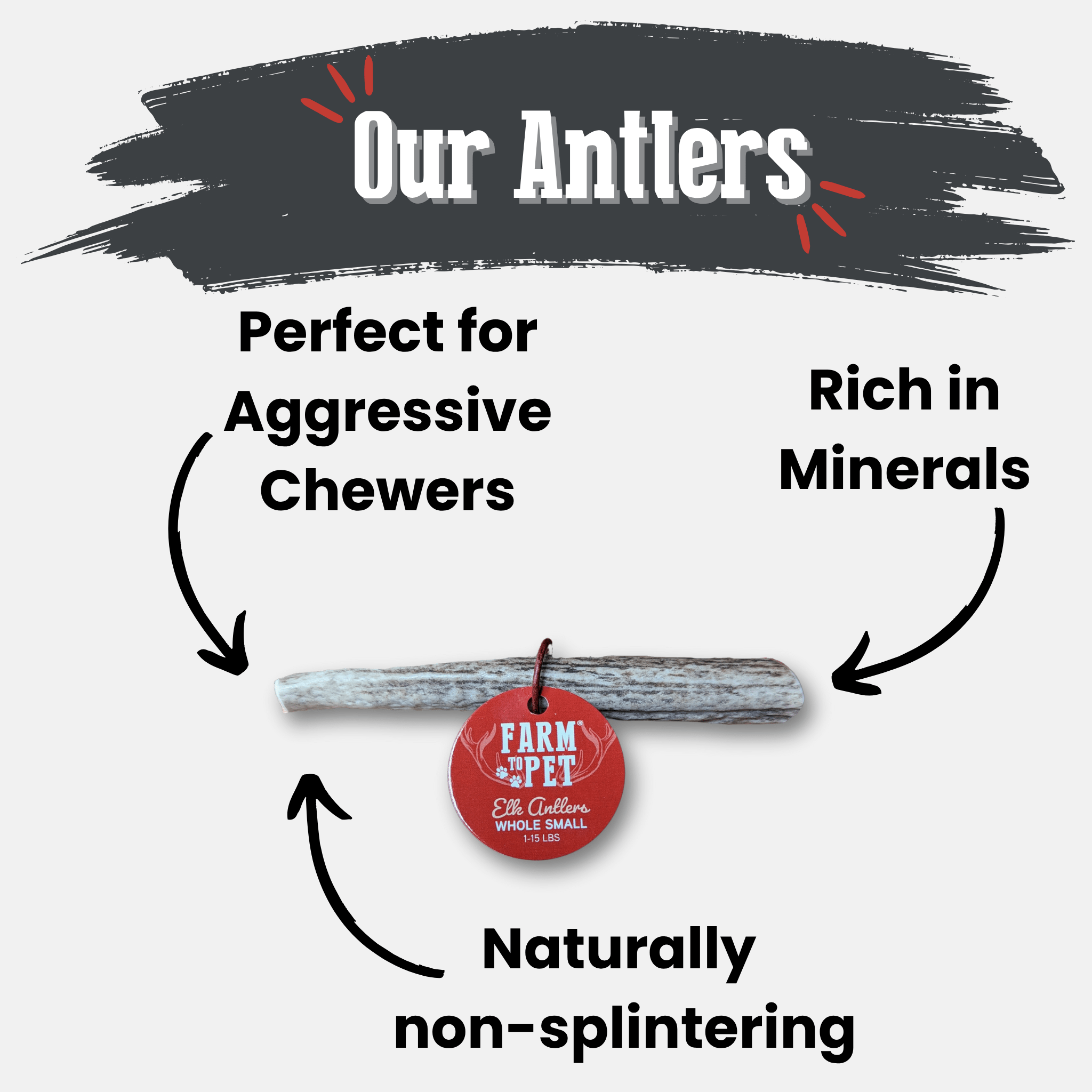 Elk Antler Dog Chews | All-Natural Whole and Split Elk Antler Chews | American sourced