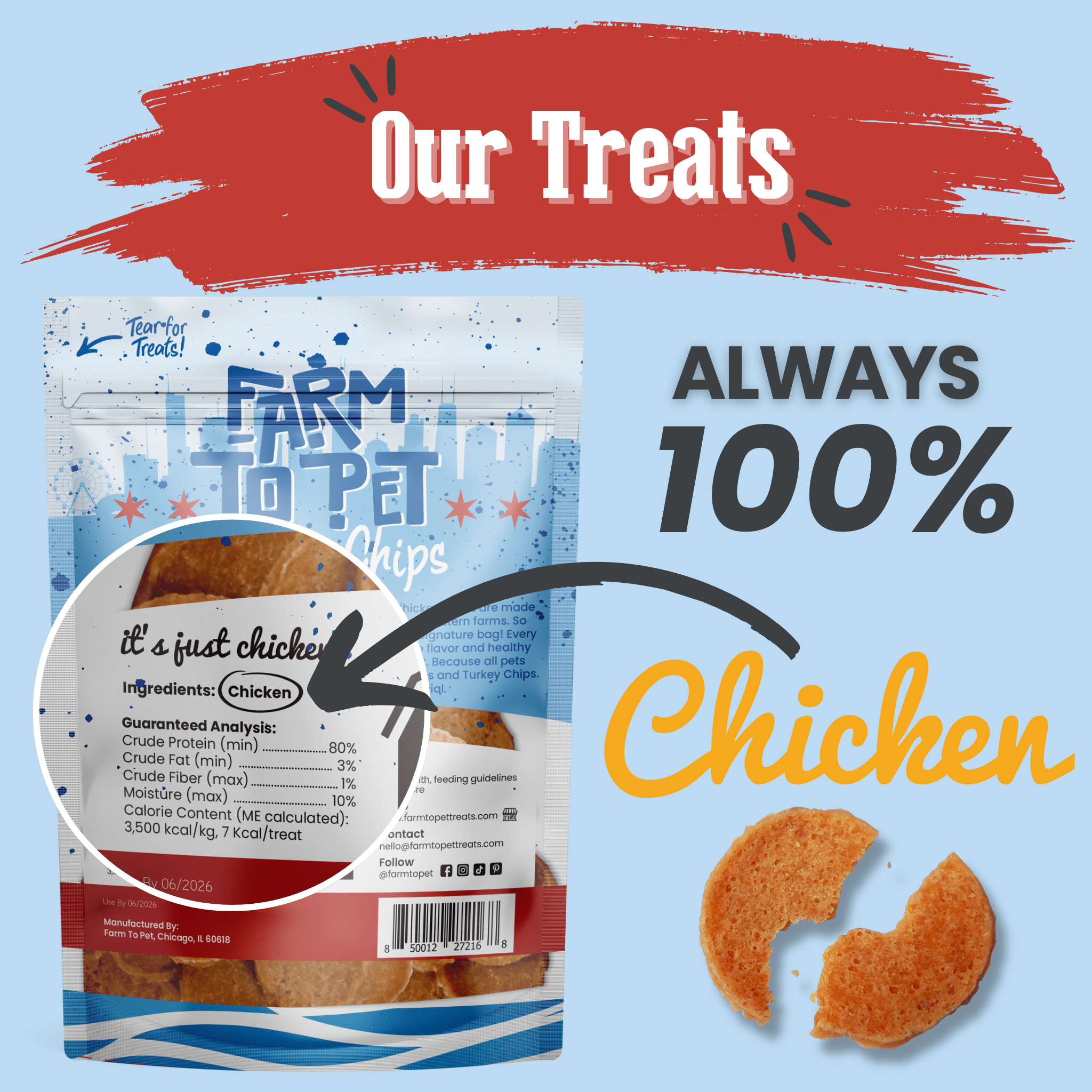 Chicago Chicken Chips for Dogs | Dog Treats