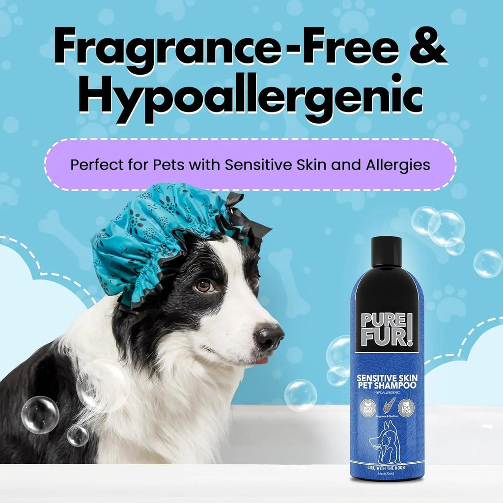 Fluff Off Dog & Cat Shampoo Set | Deshedding & Sensitive Skin Formula, 16oz Each – Wags & Whiskers