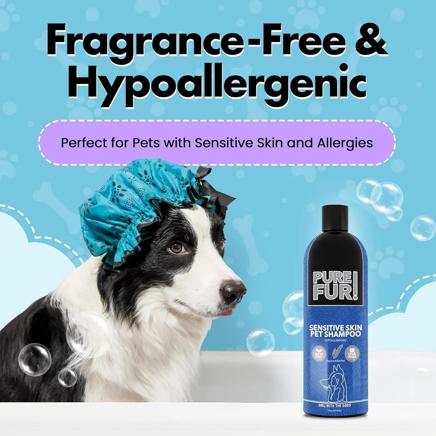 Fluff Off Dog & Cat Shampoo Set | Deshedding & Sensitive Skin Formula, 16oz Each – Wags & Whiskers