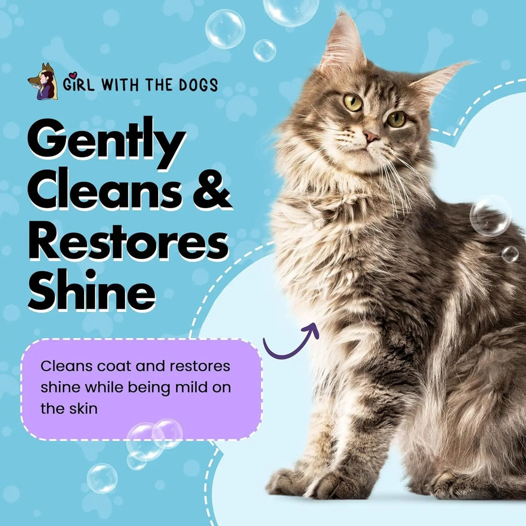 Fluff Off Dog & Cat Shampoo Set | Deshedding & Sensitive Skin Formula, 16oz Each – Wags & Whiskers