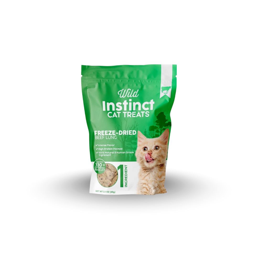 Freeze-Dried Beef Lung Cat Treats | Single-Ingredient, High-Protein Snack – Wild Instinct