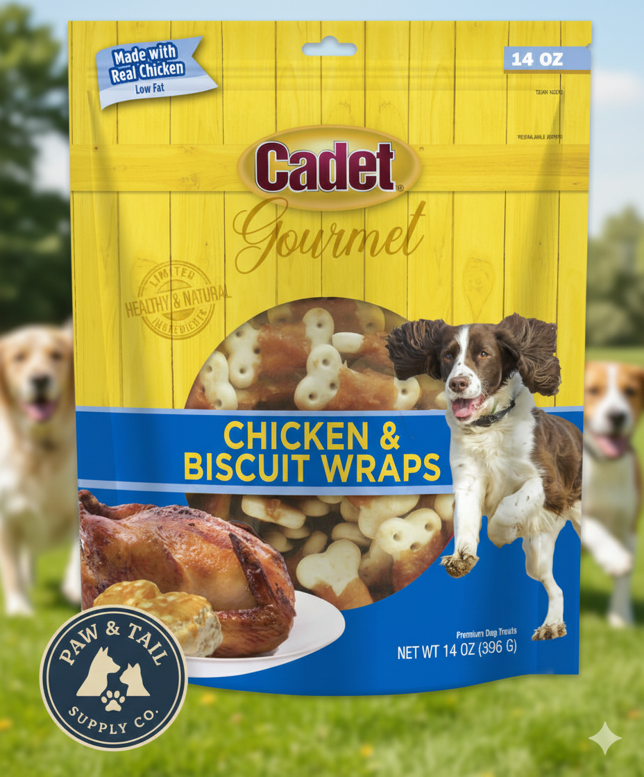 Cadet Premium Gourmet Chicken with Biscuit Wraps Dog Treats 14 oz.