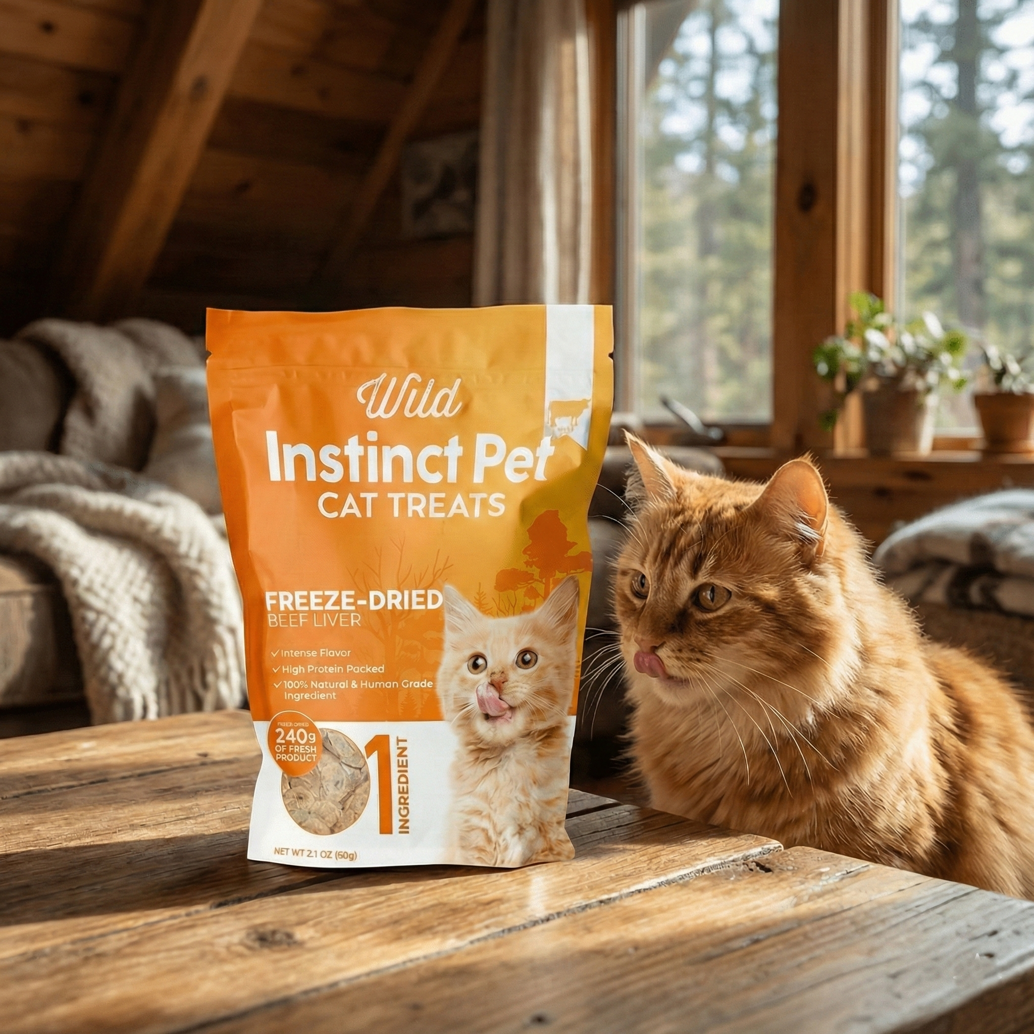 Freeze-Dried Beef Liver Cat Treats | Single-Ingredient, High-Protein Snack – Wild Instinct