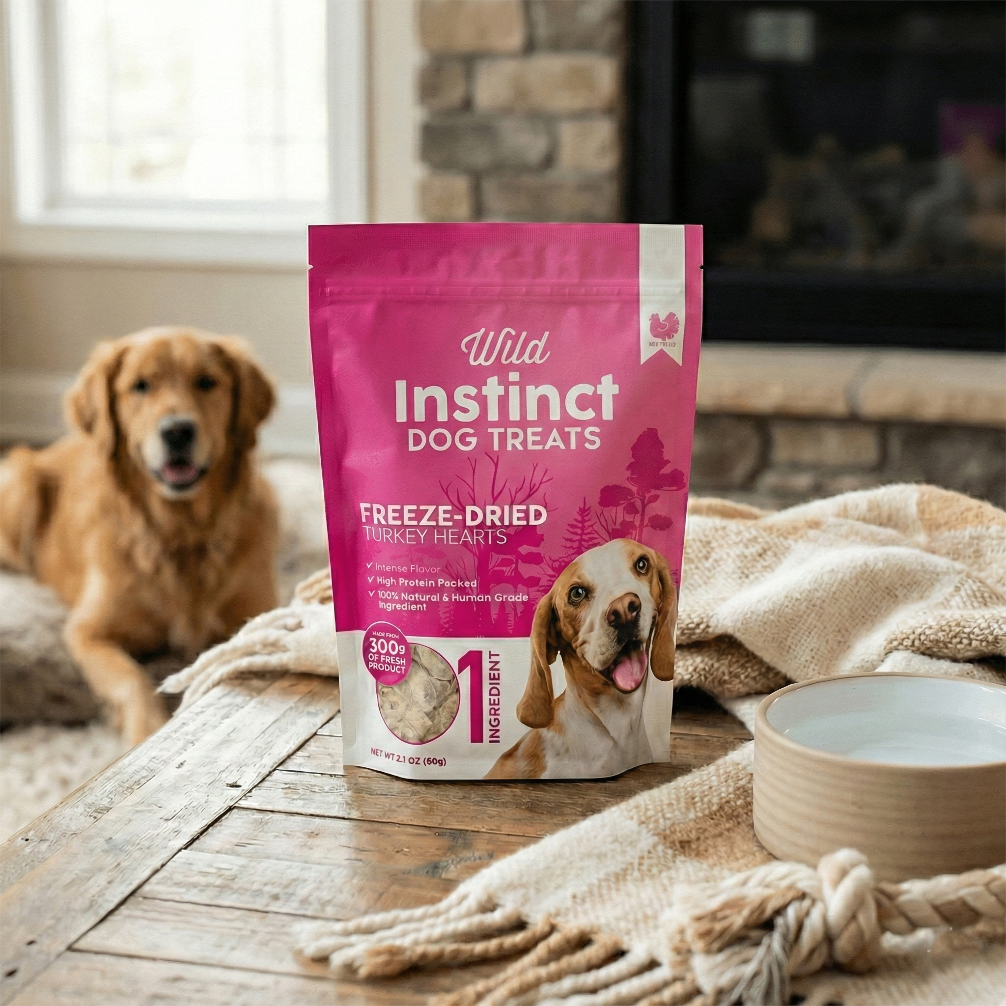 Freeze-Dried Turkey Heart Dog Treats | 100% Real Turkey, Single-Ingredient – Wild Instinct