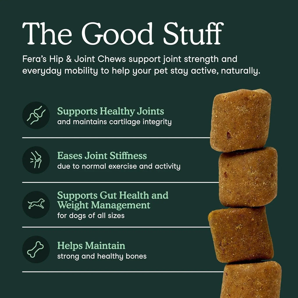 Hip & Joint Supplement for Dogs | Glucosamine & MSM Soft Chews, 90 Ct – Wags & Whiskers