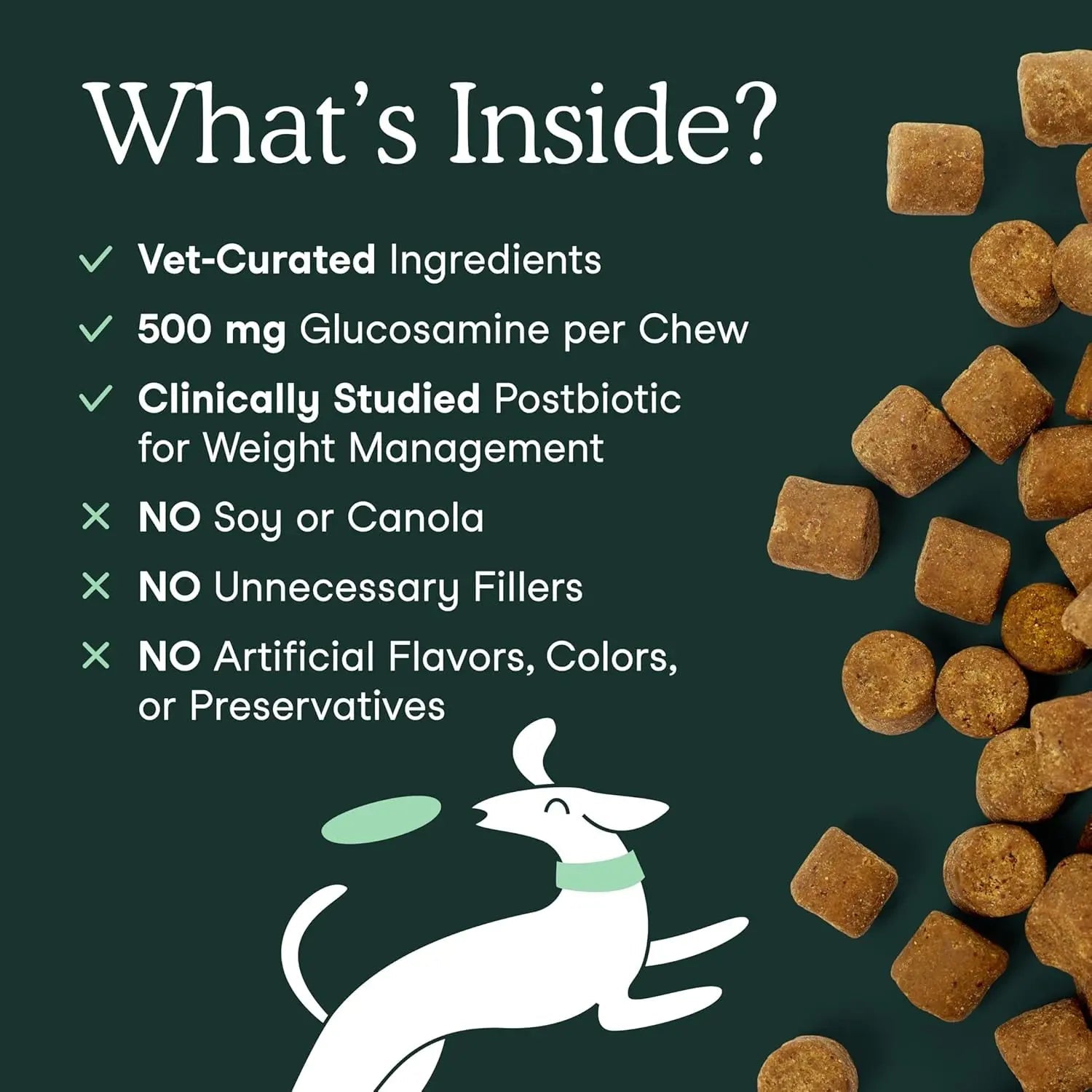 Hip & Joint Supplement for Dogs | Glucosamine & MSM Soft Chews, 90 Ct – Wags & Whiskers