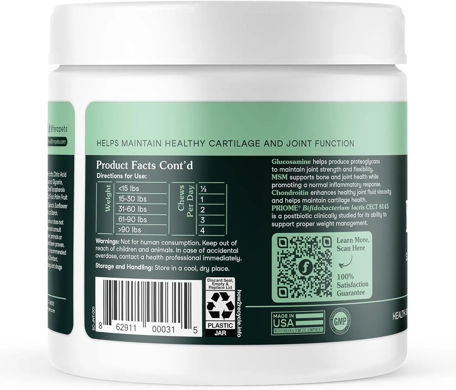 Hip & Joint Supplement for Dogs | Glucosamine & MSM Soft Chews, 90 Ct – Wags & Whiskers