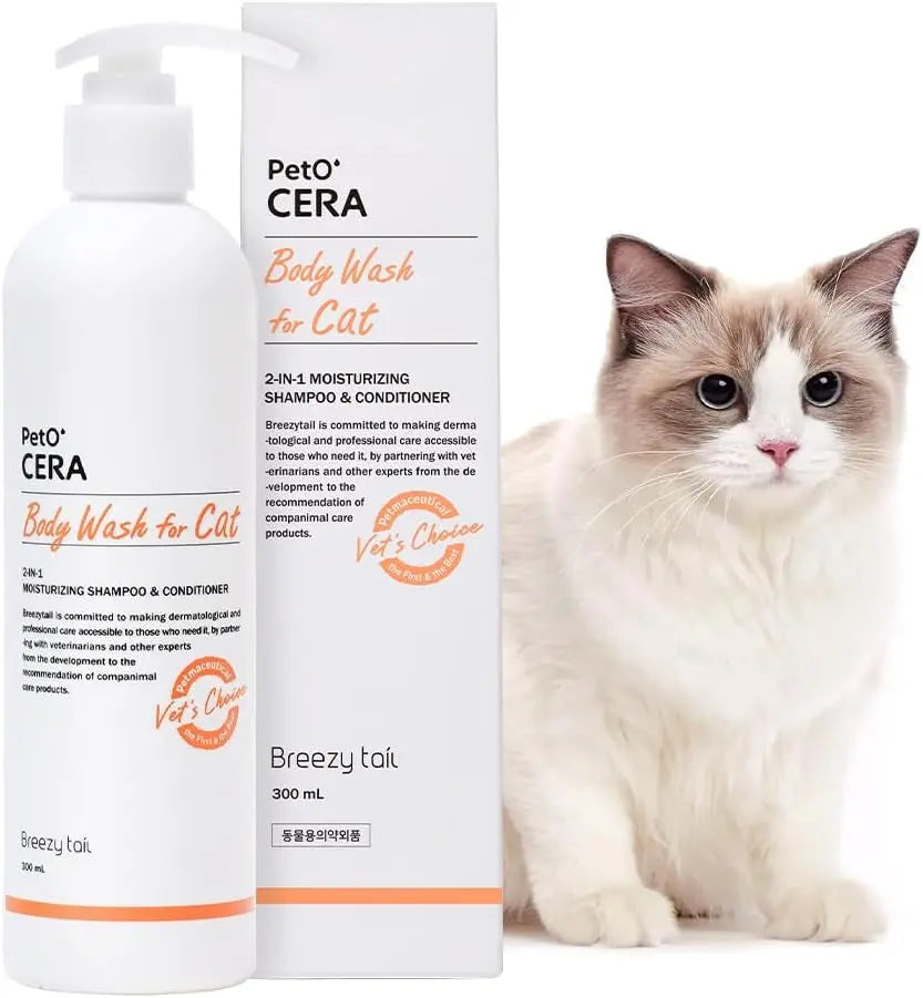 Hypoallergenic Cat Shampoo & Conditioner Set | Itch Relief & Moisturizing, 10oz – Wags & Whiskers