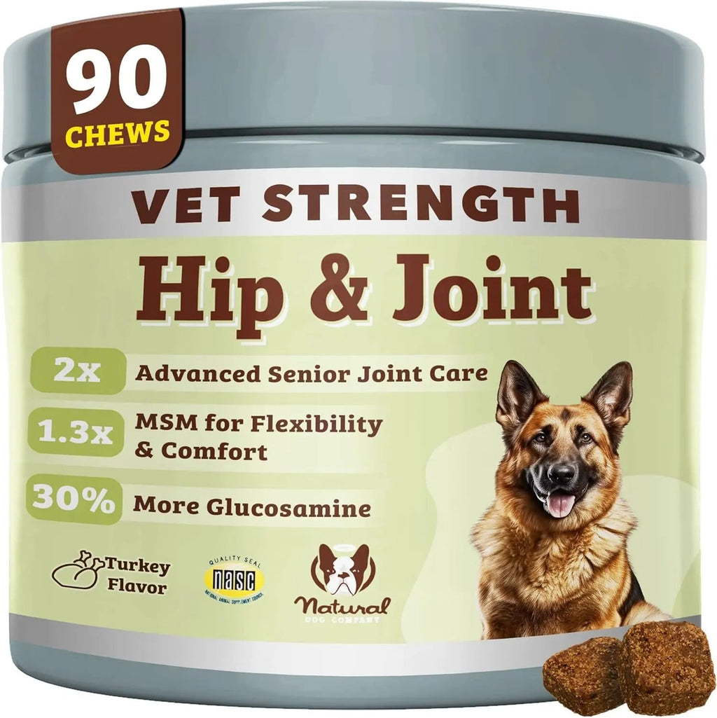 Natural Dog Company Hip & Joint Chews & Liquid Formula | Senior Dog Mobility Support – Wags & Whiskers