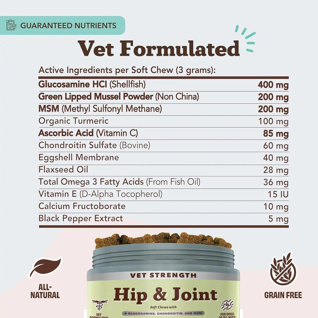 Natural Dog Company Hip & Joint Chews & Liquid Formula | Senior Dog Mobility Support – Wags & Whiskers