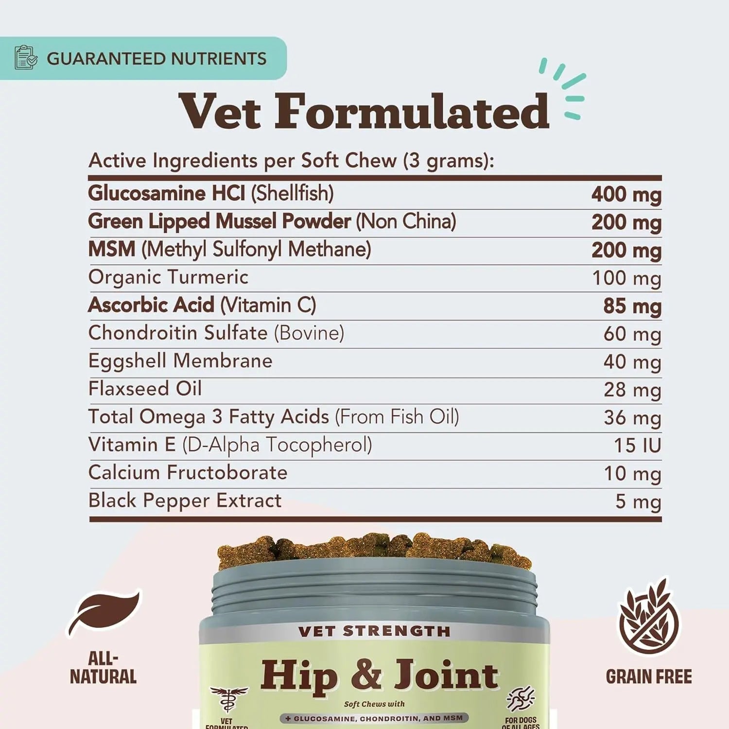 Natural Dog Company Hip & Joint Chews & Liquid Formula | Senior Dog Mobility Support – Wags & Whiskers