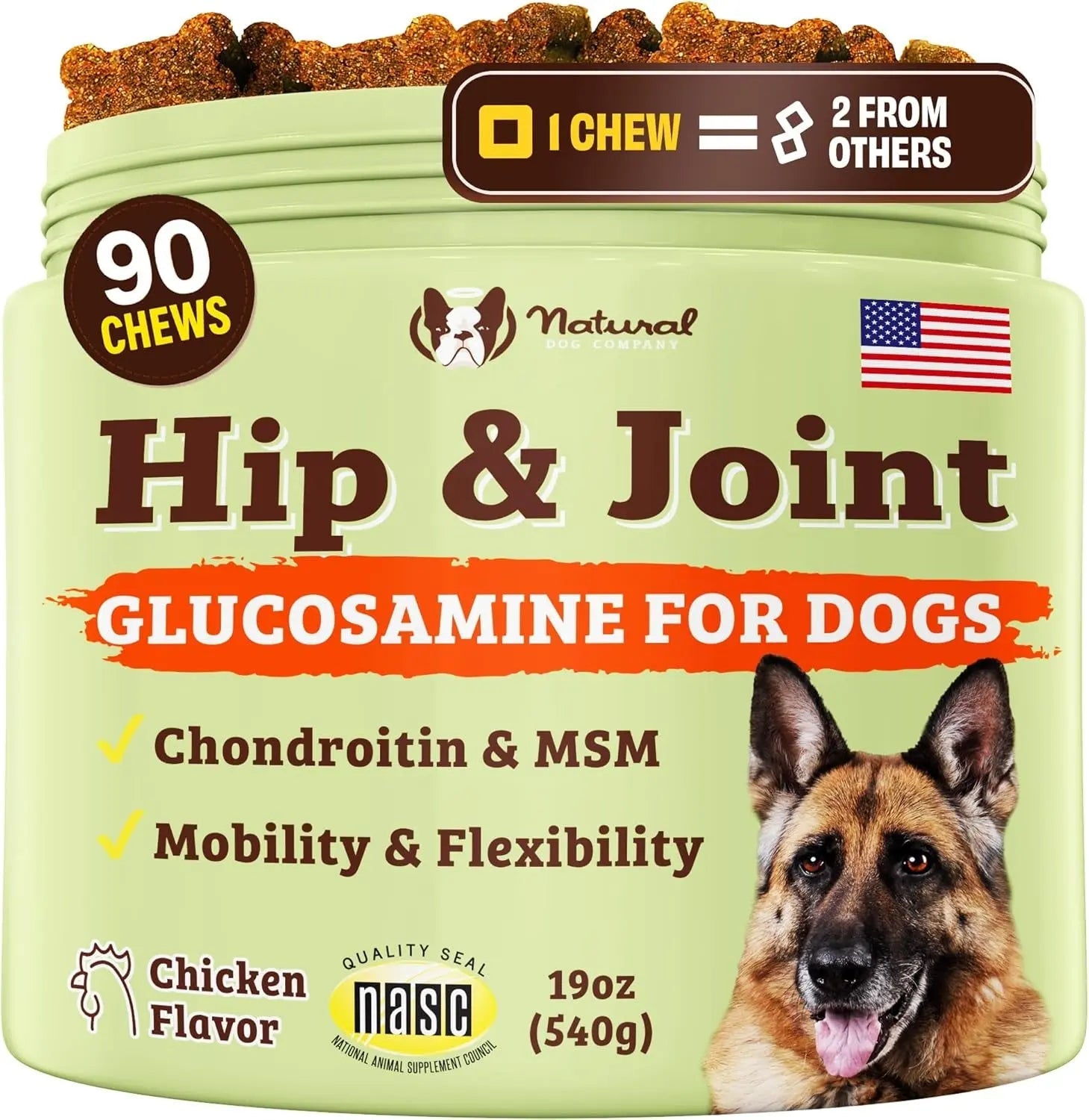 Natural Dog Company Hip & Joint Chews & Liquid Formula | Senior Dog Mobility Support – Wags & Whiskers