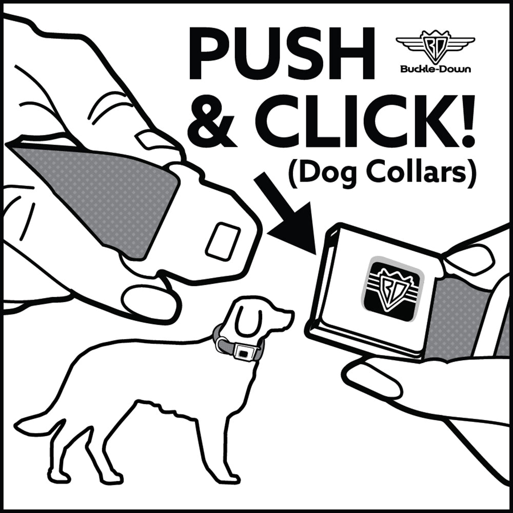 Dog Bone Buckle Collar - BUCKLE-DOWN Shapes Blue/White
