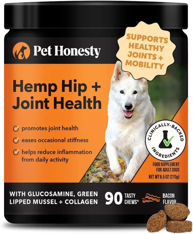 Pet Honesty Senior Hemp Hip & Joint Chews | Natural Mobility Support, 90 Ct – Wags & Whiskers