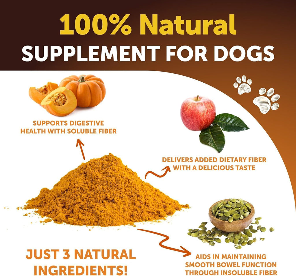 Pumpkin Powder for Dogs | Fiber Supplement for Digestion & Stool Support, 16oz – Wags & Whiskers