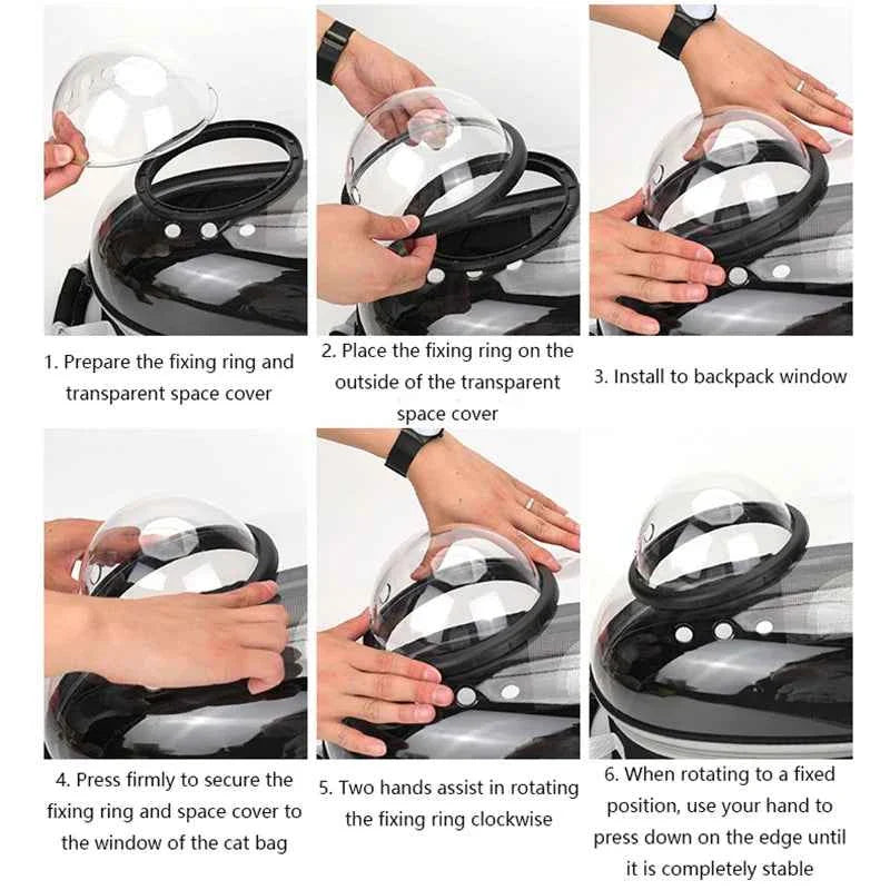 Ventilated Space Capsule Pet Backpack