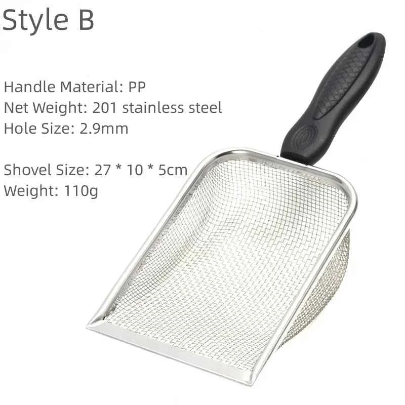 Long Handle Stainless Steel Litter Scoop