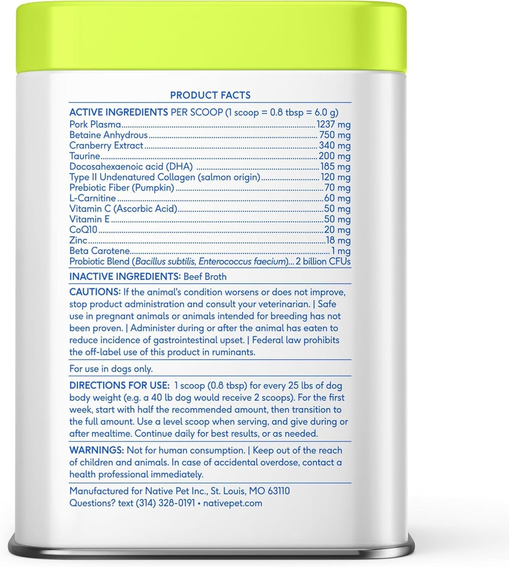 Senior Dog Multivitamin Powder | 12-in-1 Joint, Brain & Immune Support, 30 Scoops – Wags & Whiskers