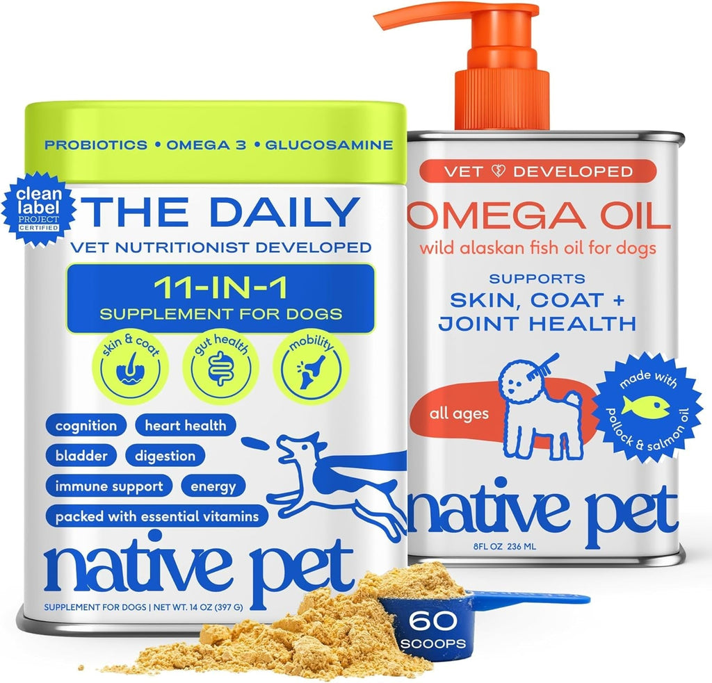 Senior Dog Multivitamin Powder | 12-in-1 Joint, Brain & Immune Support, 30 Scoops – Wags & Whiskers