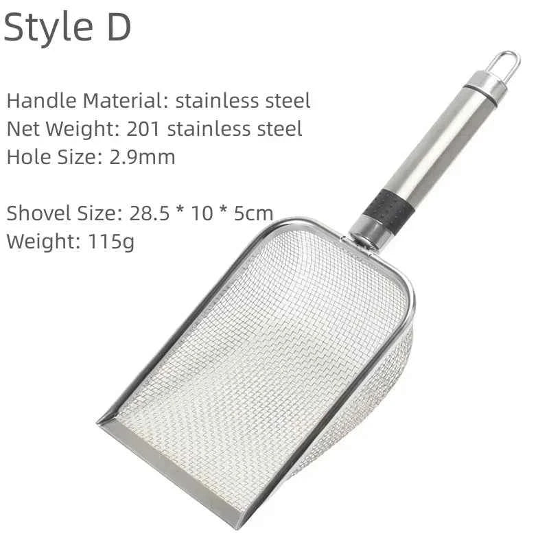 Long Handle Stainless Steel Litter Scoop