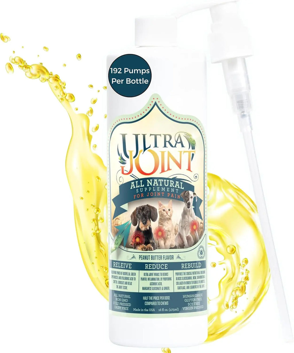 Ultra Joint Liquid Dog Supplement | Glucosamine & Chondroitin, 8oz & 16oz – Wags & Whiskers