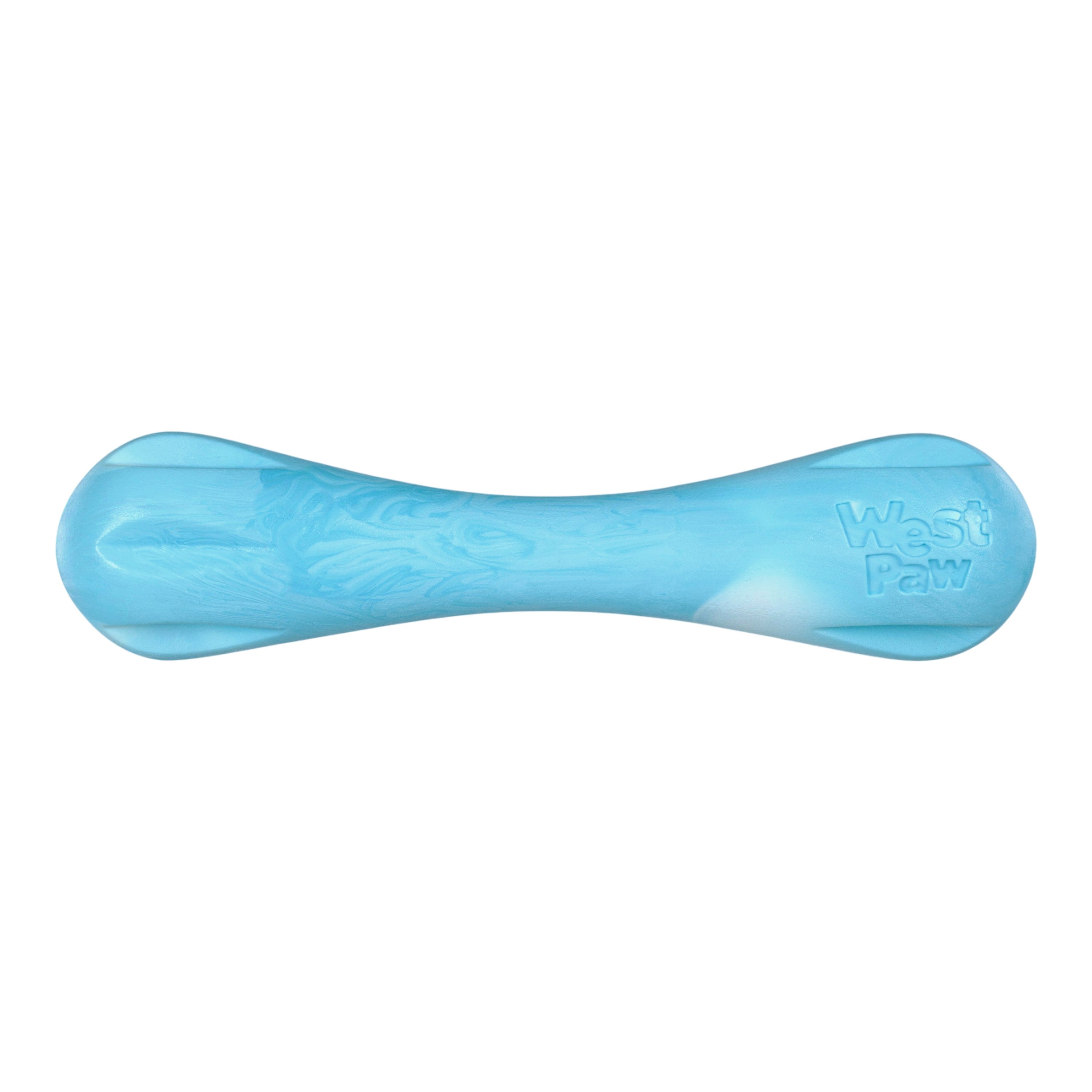 Hurley Dog Bone Chew Toy | Nearly Indestructible Fetch Bone – West Paw (Aqua Swirl)