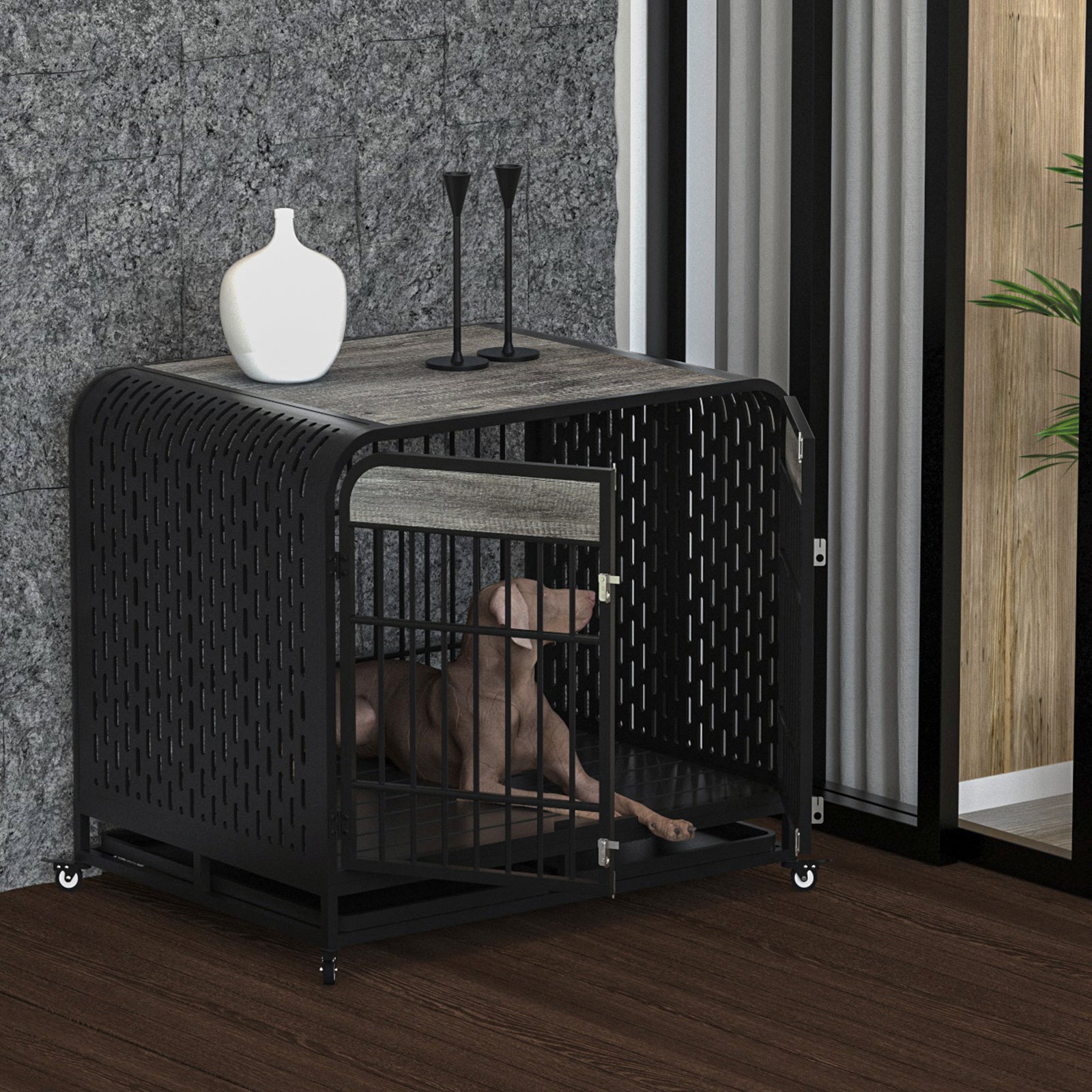 42-Inch Wood Dog Crate