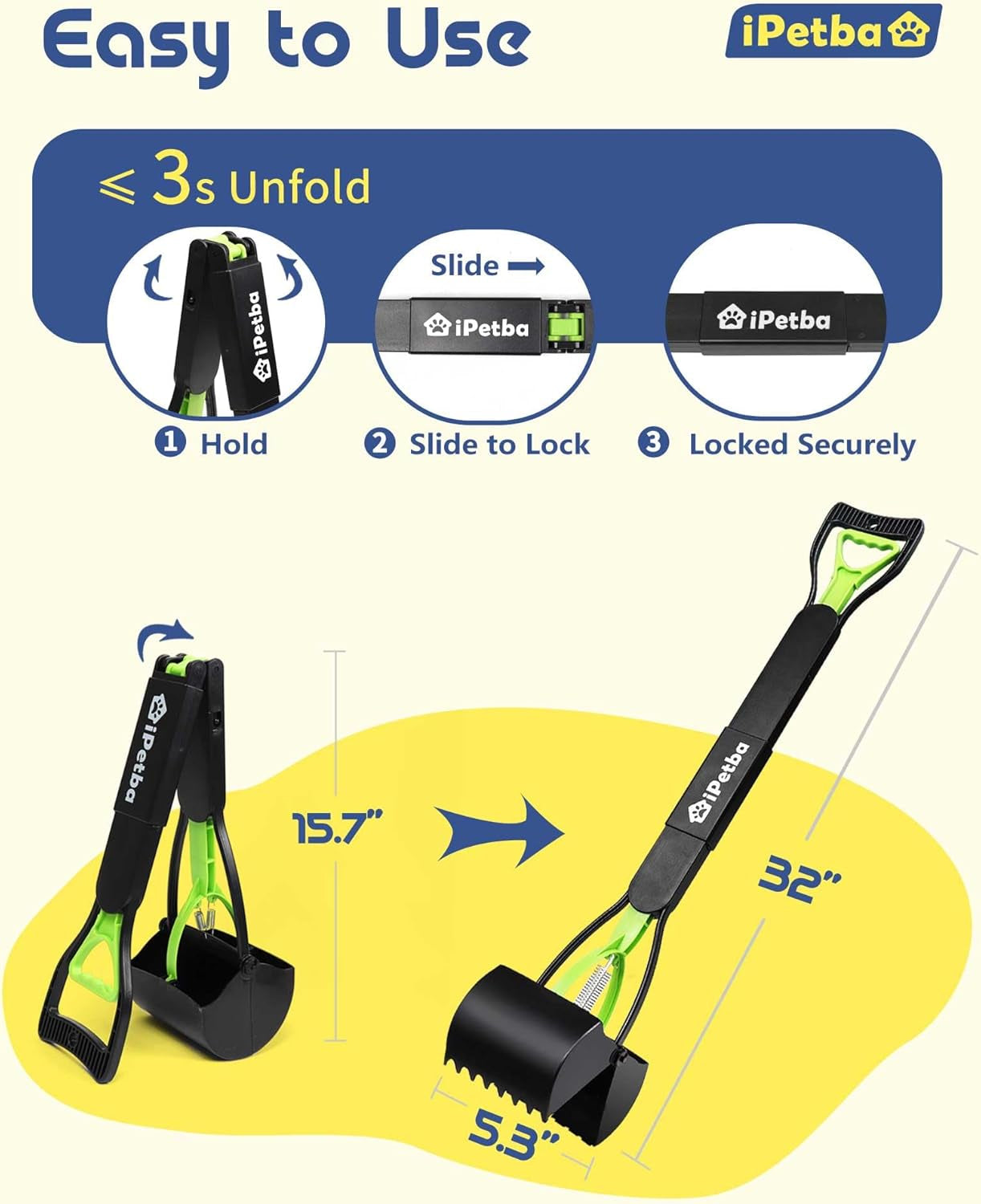 32 Inch Long Handle Waste Scooper