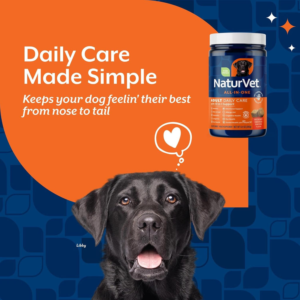 Dog Multivitamin Soft Chews | 10-in-1 Joint, Skin & Immune Support, 60ct – Wags & Whiskers