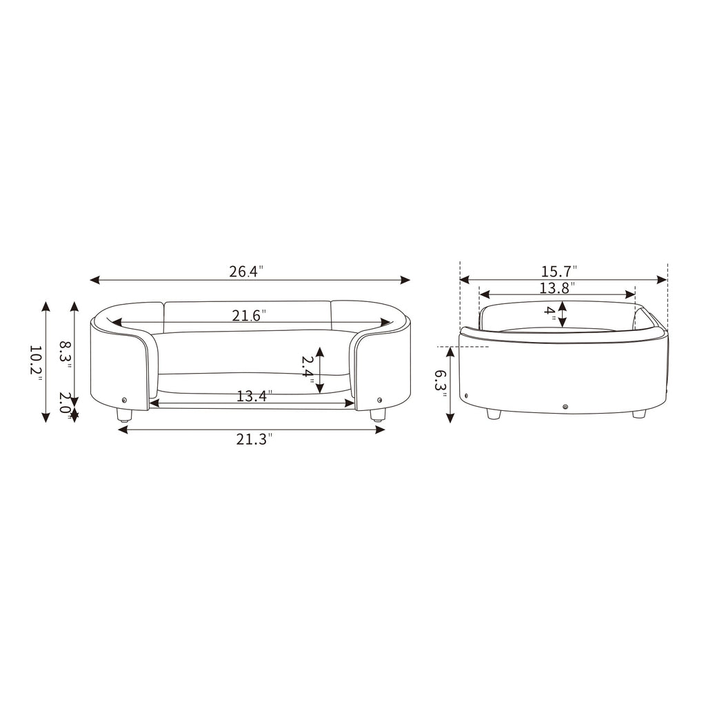 Scandinavian style Elevated Bed, Small Size