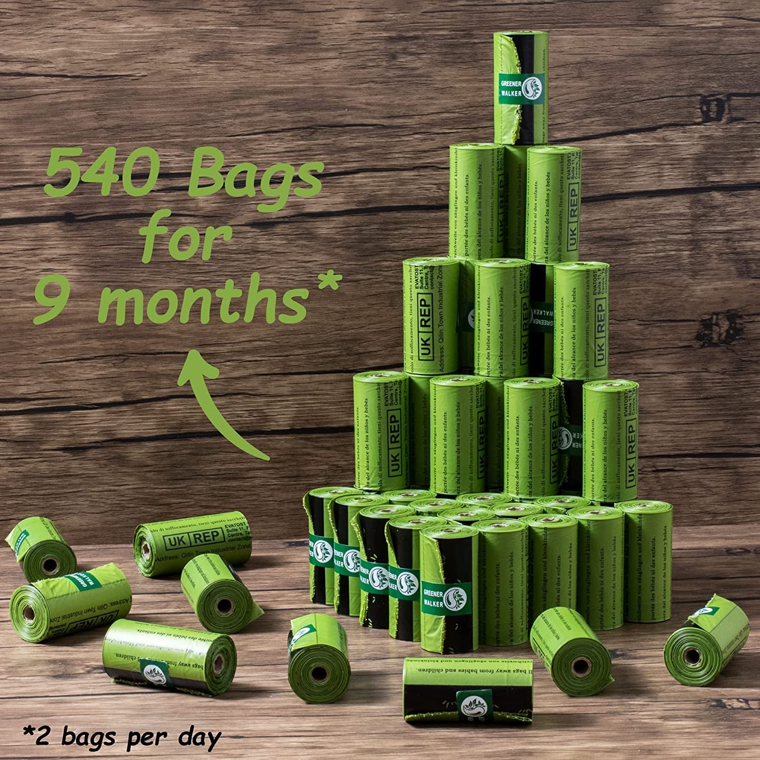 540 Count Dog waste Bags Extra Thick
