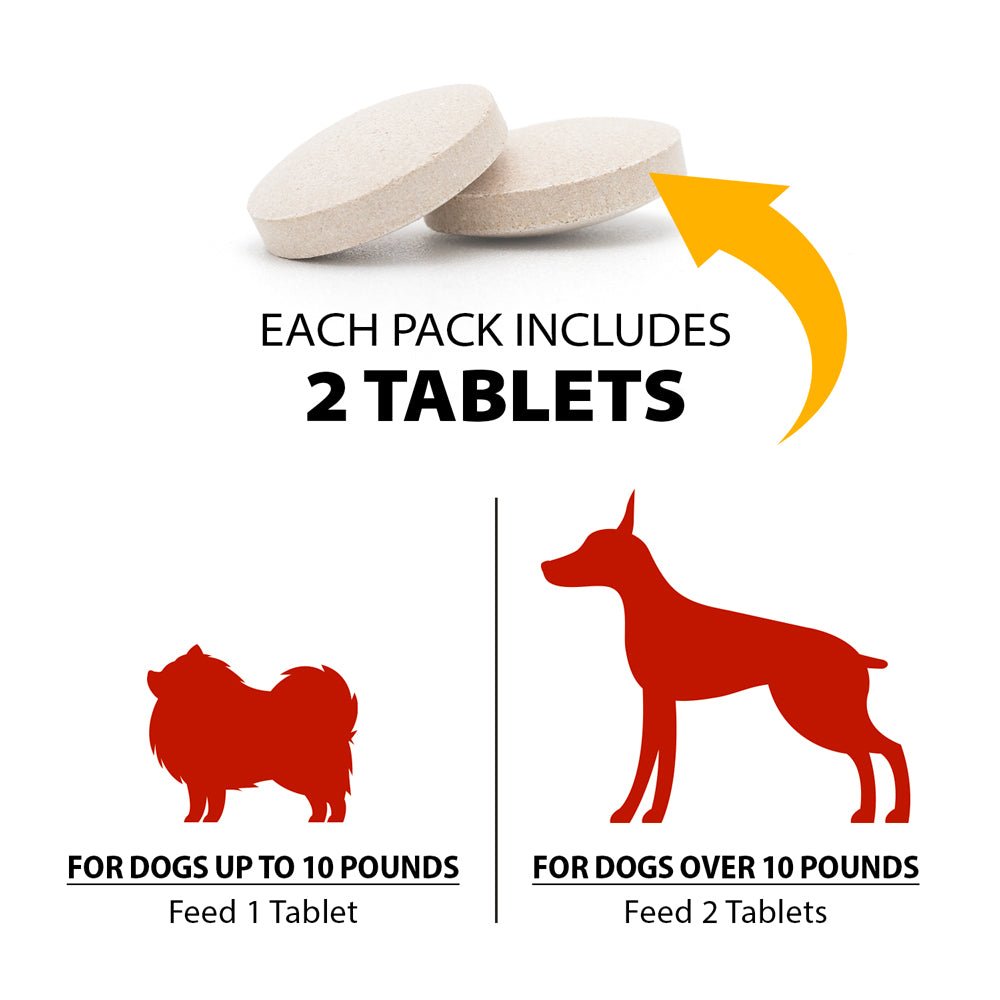 Chocolate toxin absorbing supplement & Detox for Dogs, 2 Tablets