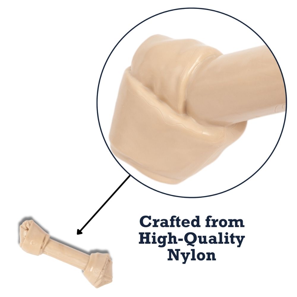 Country Living Nylon Bone Chew Toy | Durable Rawhide-Shaped Toy for Dogs