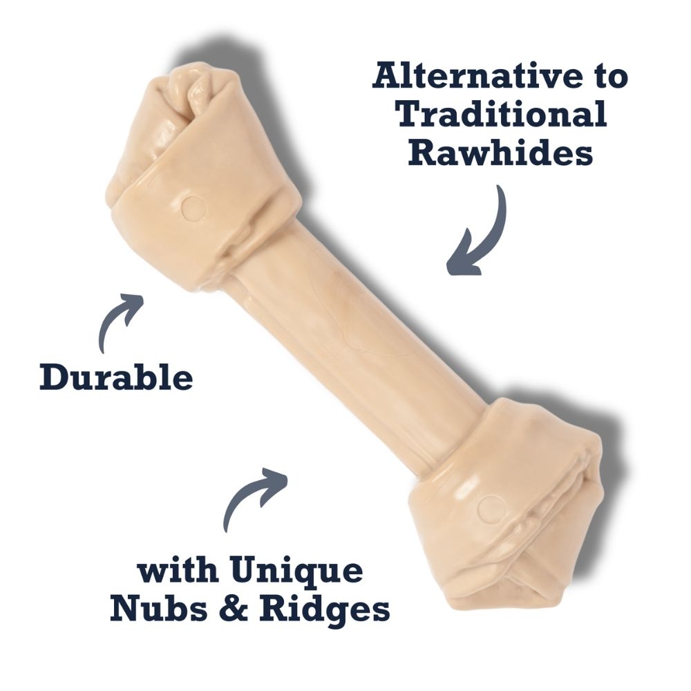 Country Living Nylon Bone Chew Toy | Durable Rawhide-Shaped Toy for Dogs
