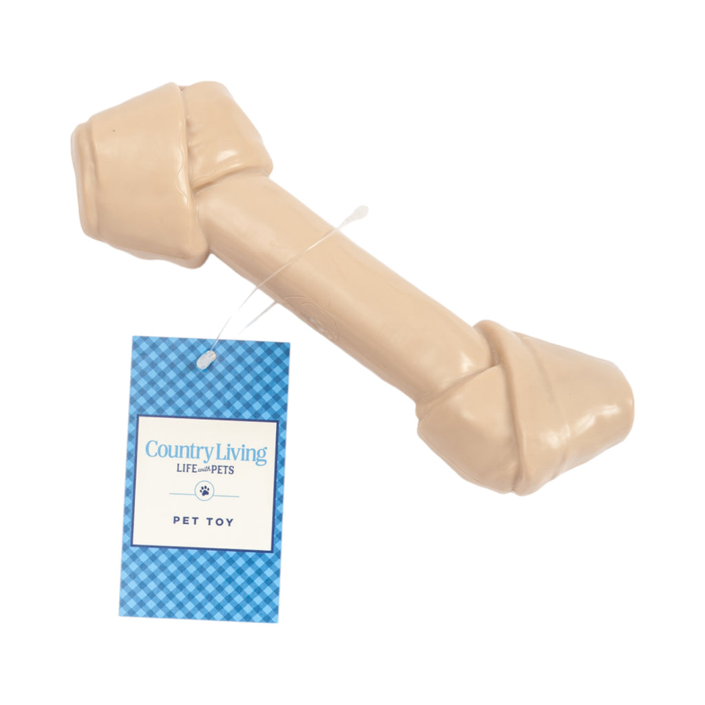 Country Living Nylon Bone Chew Toy | Durable Rawhide-Shaped Toy for Dogs