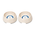 Country Living Set of 2 Natural Fiber Dog Bowls – White Swan