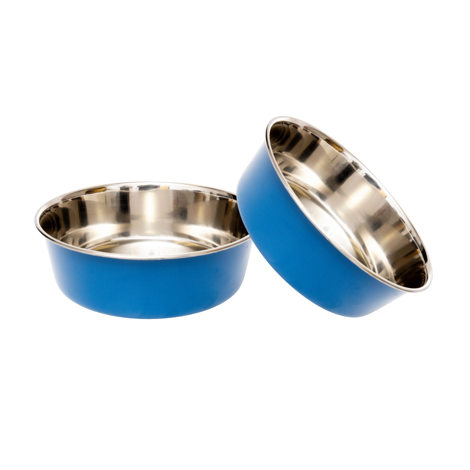 Country Living Heavy Gauge Stainless Steel Dog Bowls, Set of 2 | Non-Skid Food & Water Bowls