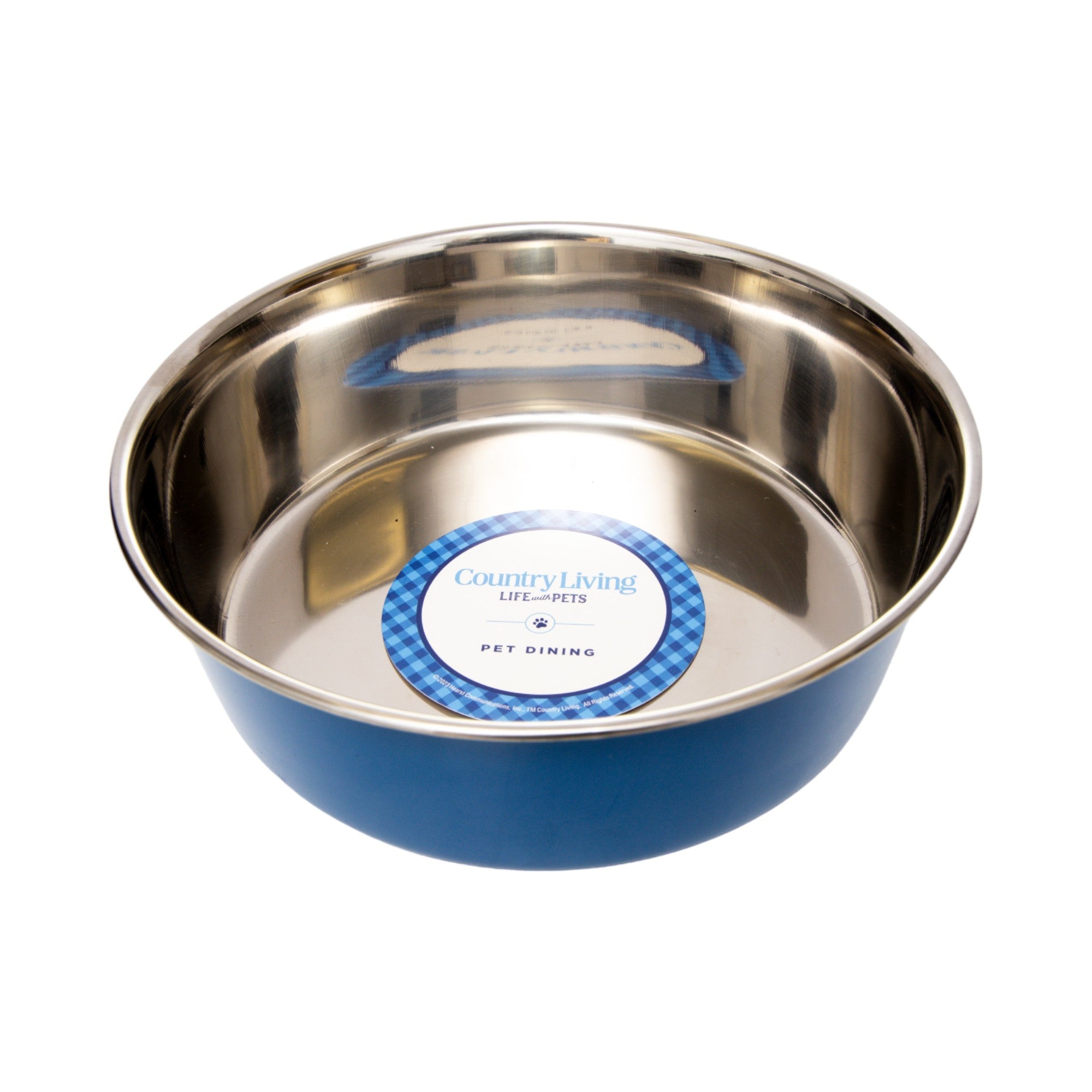 Country Living Heavy Gauge Stainless Steel Dog Bowls, Set of 2 | Non-Skid Food & Water Bowls