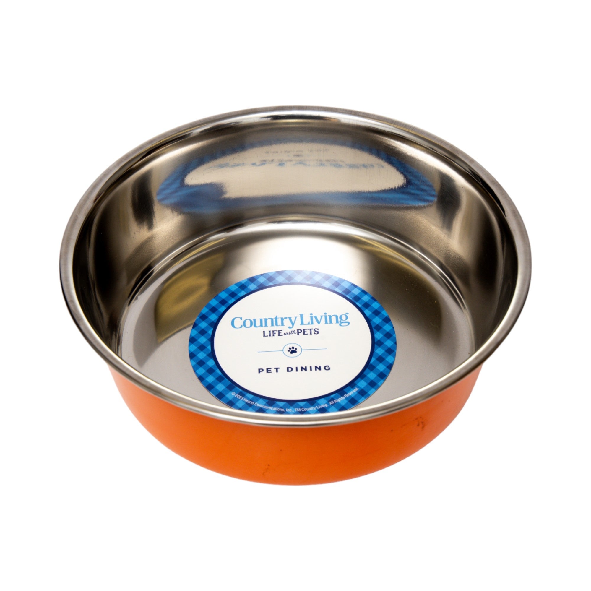 Country Living Heavy Gauge Stainless Steel Dog Bowls, Set of 2 | Non-Skid Food & Water Bowls