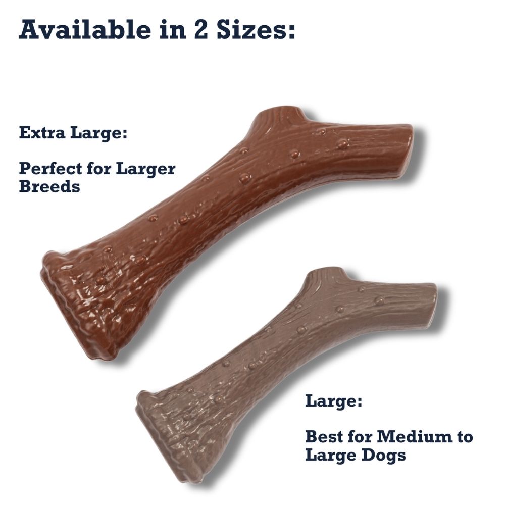 Country Living Nylon Antler Chew Toy | Chicken-Flavored Dental Chew for Dogs