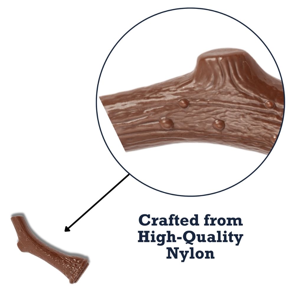 Country Living Nylon Antler Chew Toy | Chicken-Flavored Dental Chew for Dogs