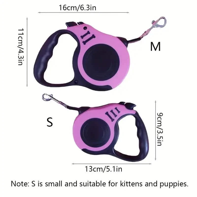 Double Switch Retractable Pet Leash