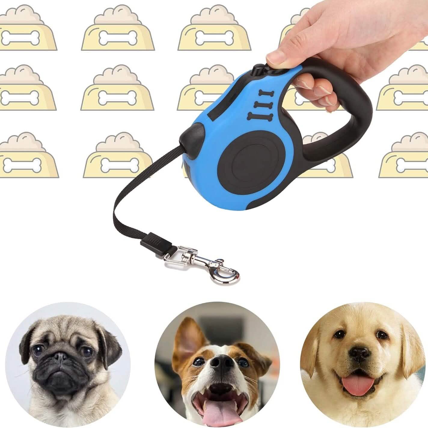 Double Switch Retractable Pet Leash