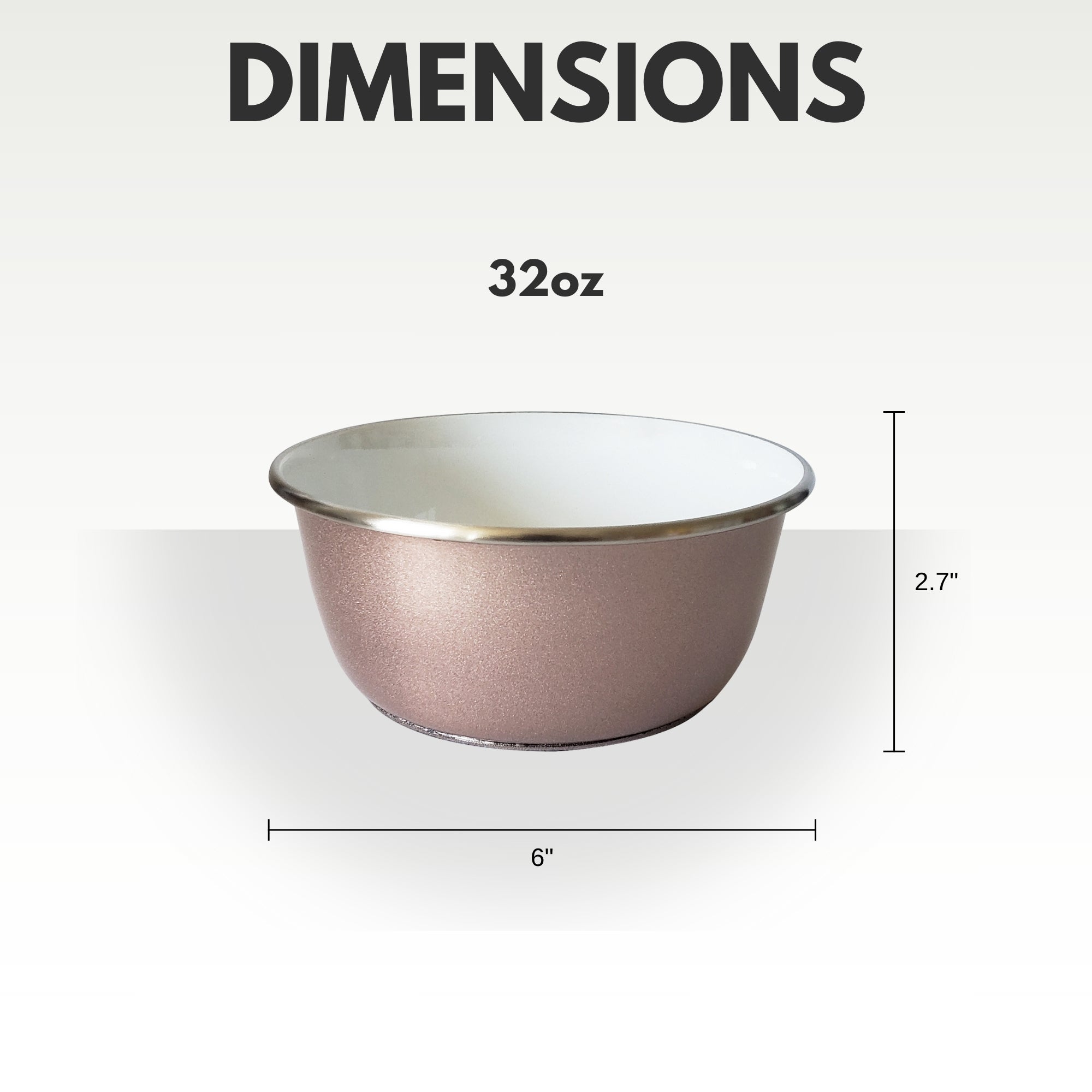 Deep Dog Bowl with Paw Print Design | Stainless Steel Bowl, Rose Gold