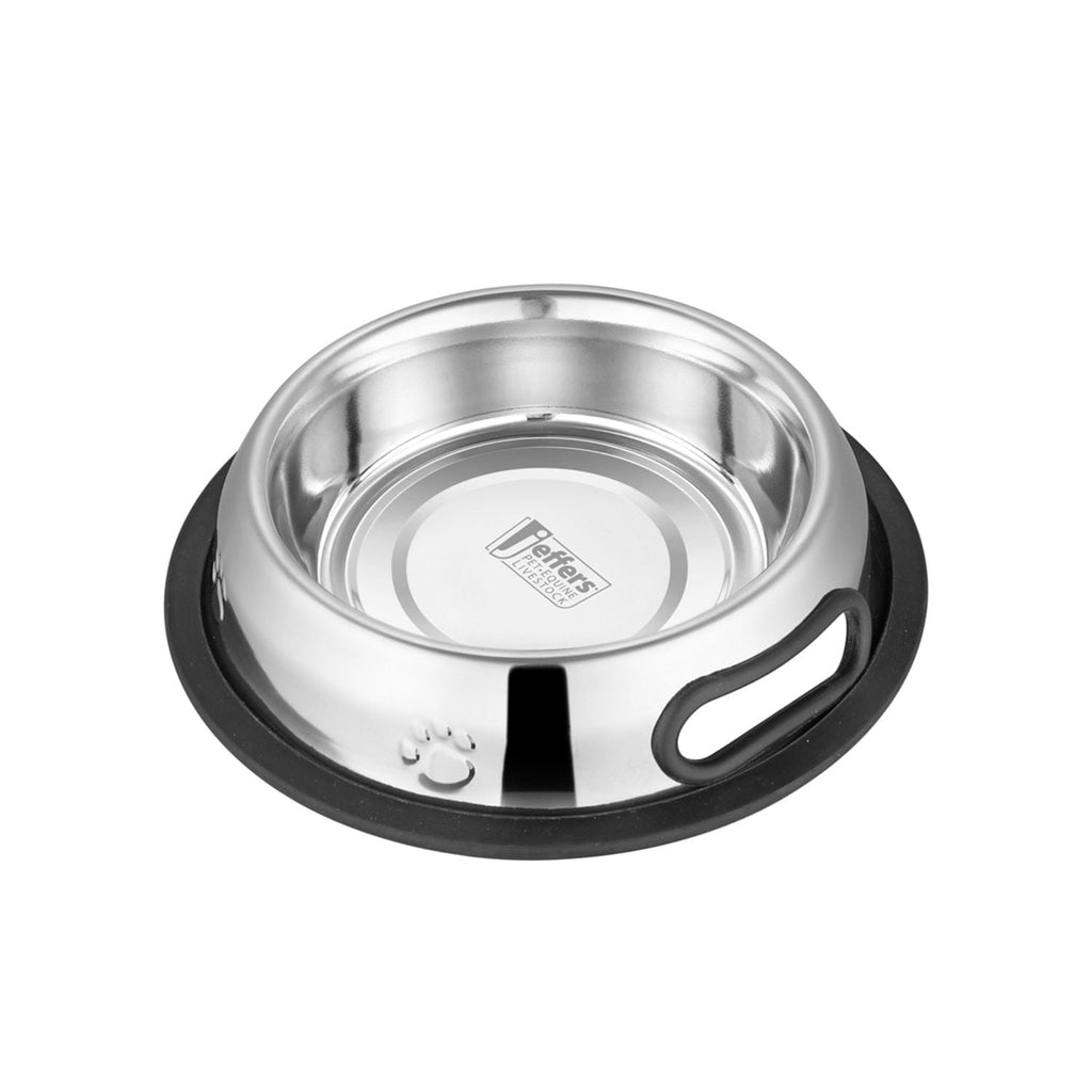 Jeffers Pet No-Tip Anti-Skid Stainless Steel Bowl