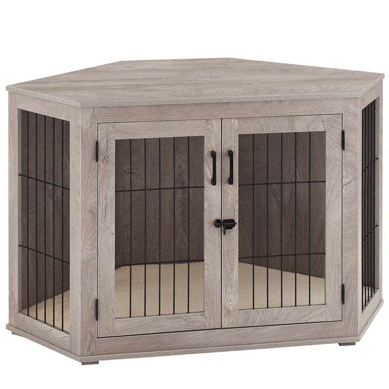 Furniture Dog Crate with Cushion | Corner Dog Crate – Dereham Collection