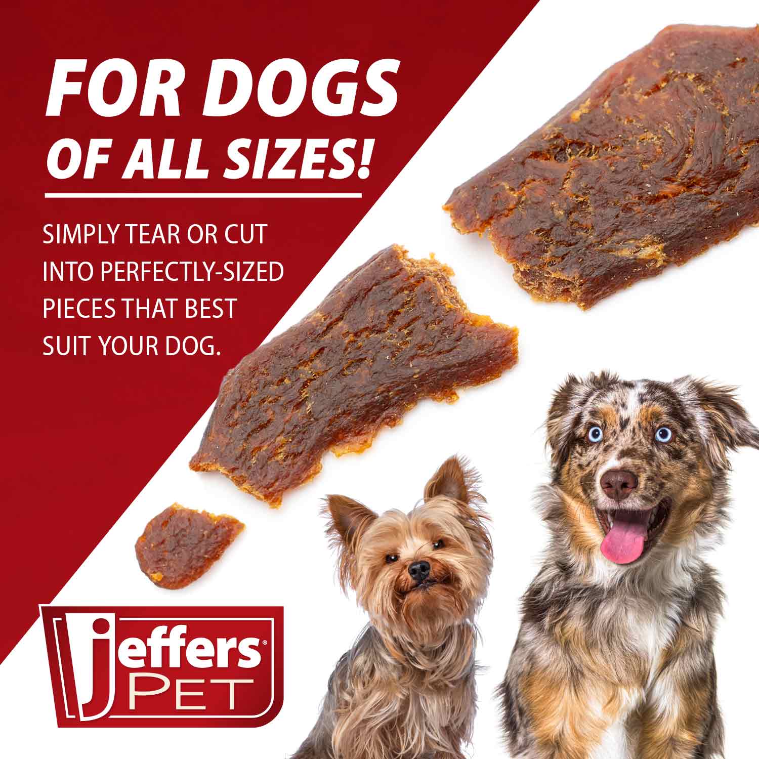 Jeffers Chicken Jerky Healthy Dog Treats, 24 oz - 100% Natural | Made in USA