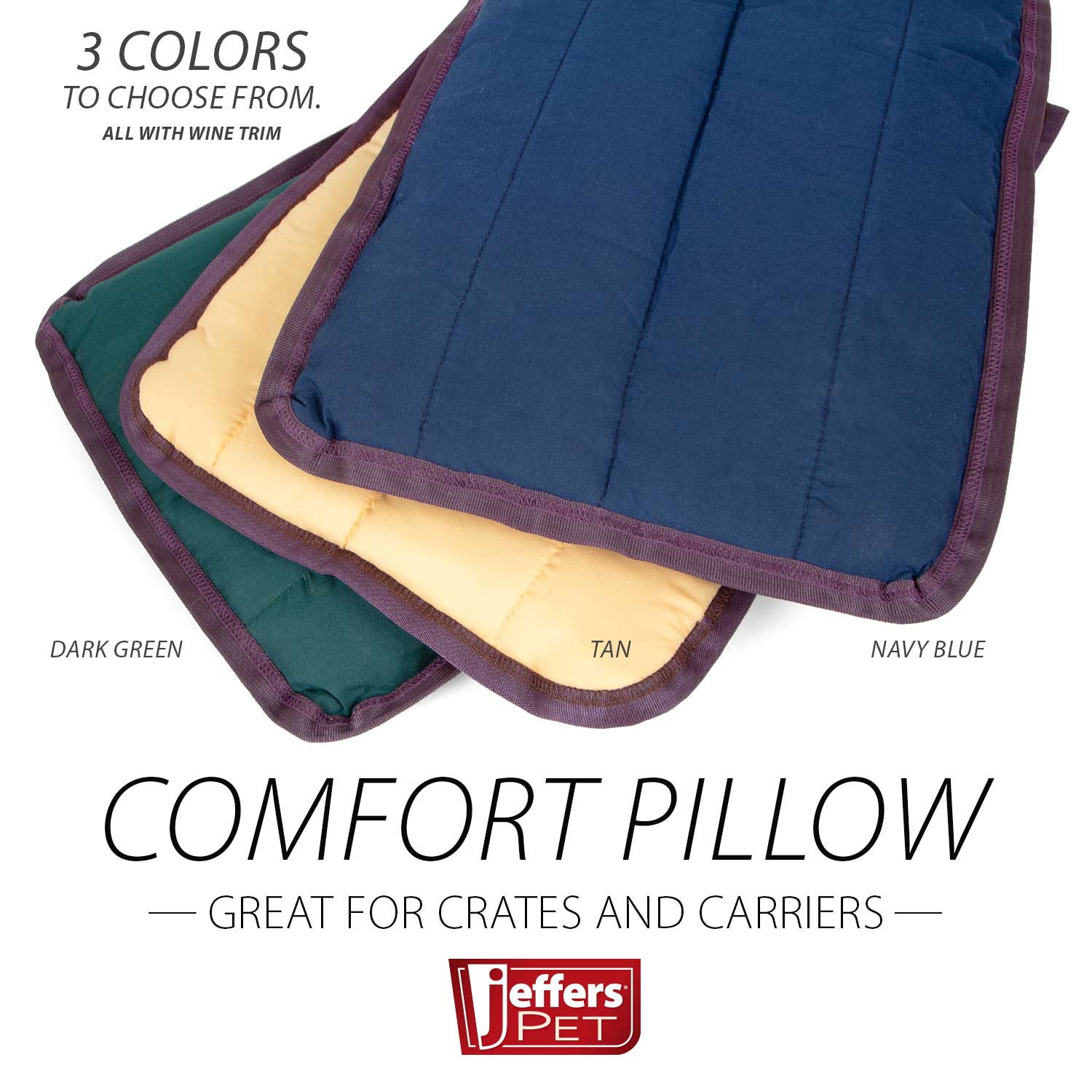 Jeffers Pet Washable Pillow for Crates, Carriers, or Lounging